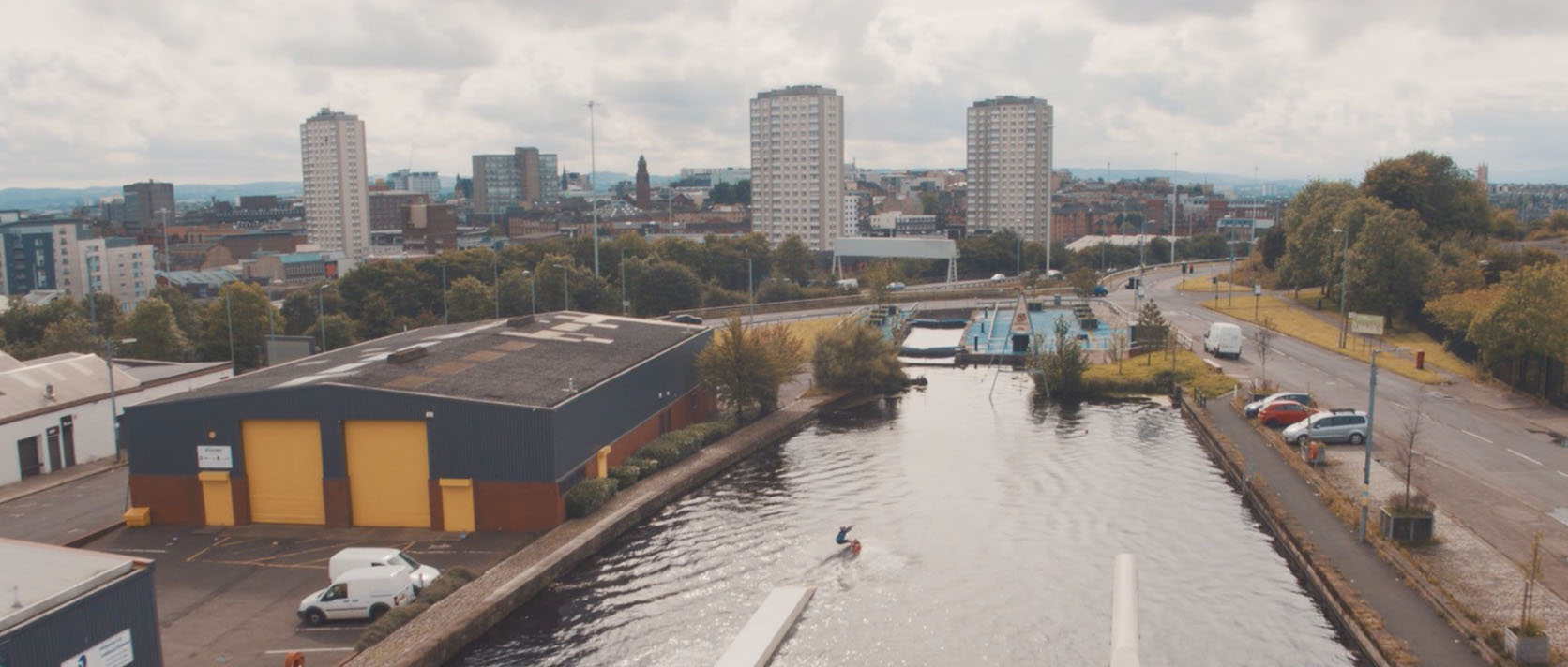 Glasgow Canal Project - Wakeboard Wake Park Drone Video
